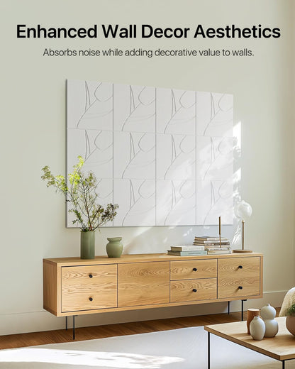 Soundsbay self adhesive sound proofing panels designed to enhance wall decor and absorb noise