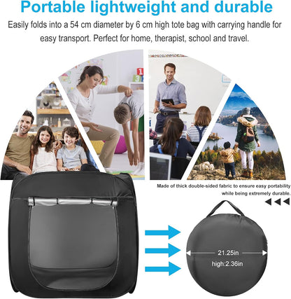 YBike sensory blackout tent for children, portable and lightweight for home or travel use