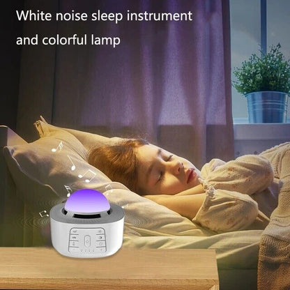 Sleep therapy sound machine with colourful lamp and white noise for a restful night's sleep