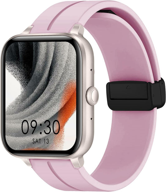 ASWEE Smart Watch for Men and Women in Pink with Touch Screen and Fitness Tracking Features