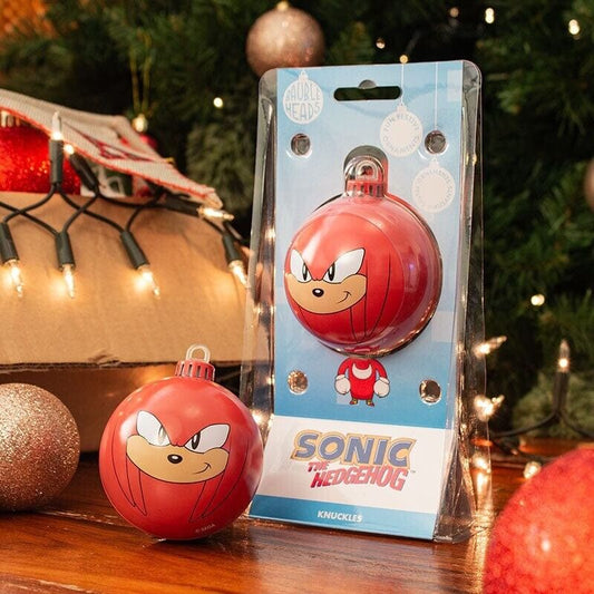 Numskull Sonic the Hedgehog Knuckles Christmas Ornament Set in Red with Holiday Packaging