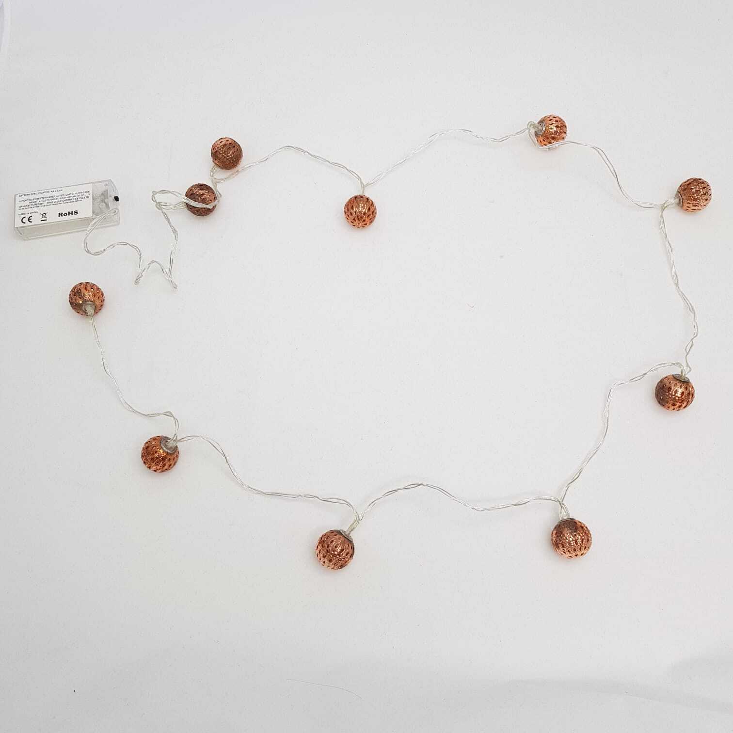 Decorative String Lights with Decorative Wooden Balls for Home Decor