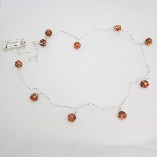 Decorative String Lights with Decorative Wooden Balls for Home Decor