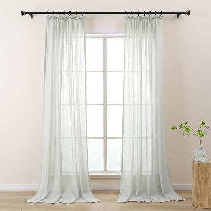 L.Z.E silver grey semi sheer kitchen curtains elegantly framing a bright window