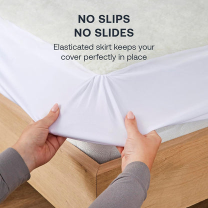 Dimplex super king electric fleece mattress cover with an elasticated skirt for a secure fit