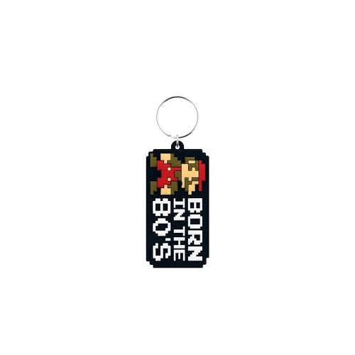 Bioworld Super Mario 80s keyring featuring retro pixel art design celebrating the 1980s gaming era