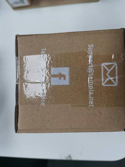 Temola car vacuum cleaner packaging box with logo and contact information for customer support