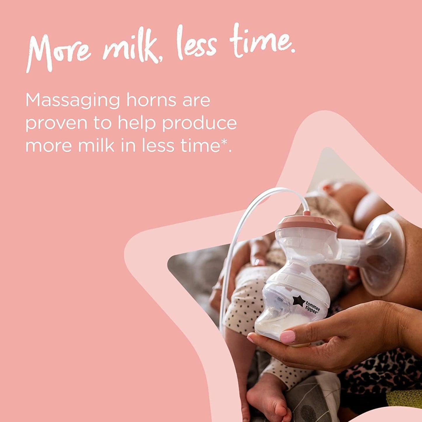 Tommee Tippee complete breastfeeding kit with massaging horns for efficient milk production