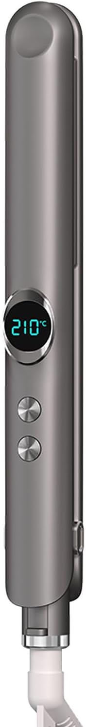 Eachans travel hair straightener in sleek grey with temperature display and adjustable controls