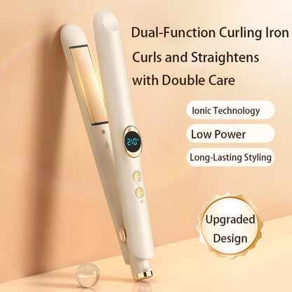 Eachans travel hair straightener with dual-function for curls and straightening, featuring ionic technology