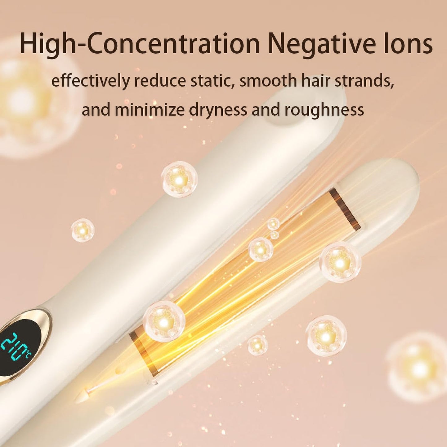 Eachans travel hair straightener with high-concentration negative ions for smooth, frizz-free hair