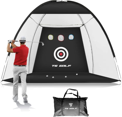 TS Golf practice net for garden featuring target zone for effective golf training at home