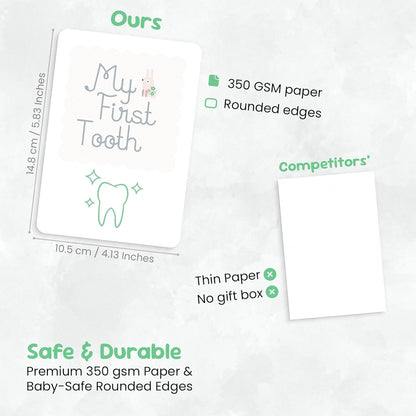 Unisex baby milestone cards with rounded edges made of durable 350 GSM paper for memorable moments
