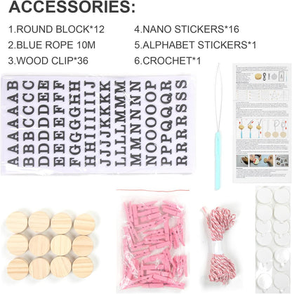 MoveOnStep wall mounted photo holder pink accessories including clips and stickers for custom photo display
