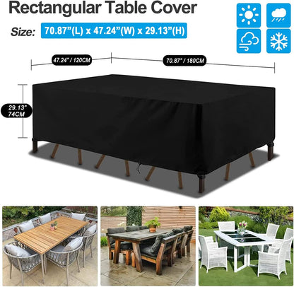 NOHON rectangular waterproof garden furniture covers for protection against rain and snow