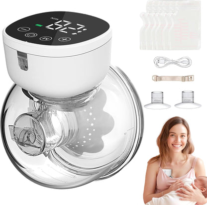 Paishenkeji wearable breast pump hands free with accessories for convenient breastfeeding