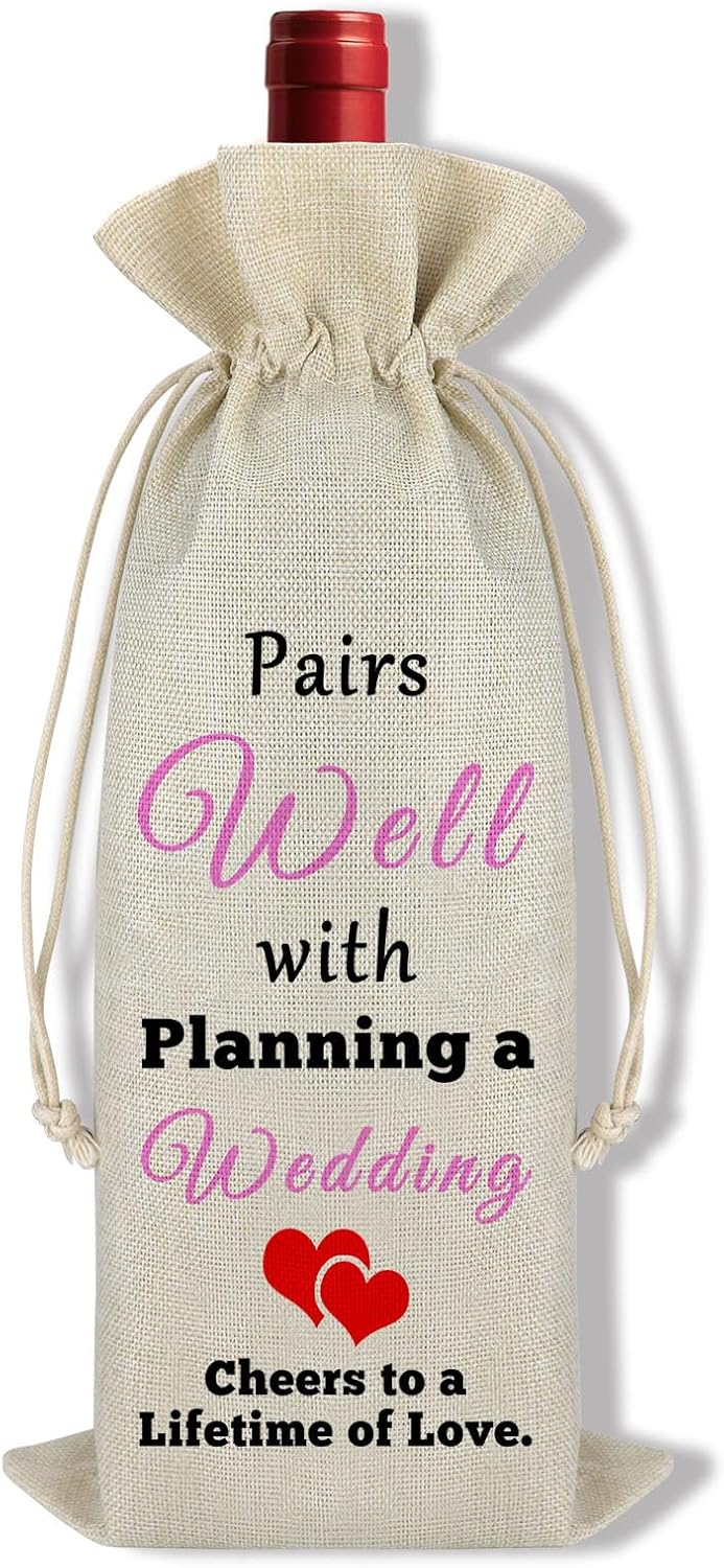 Ximalun wedding wine bag gift with message for celebrating love and weddings, perfect for special occasions