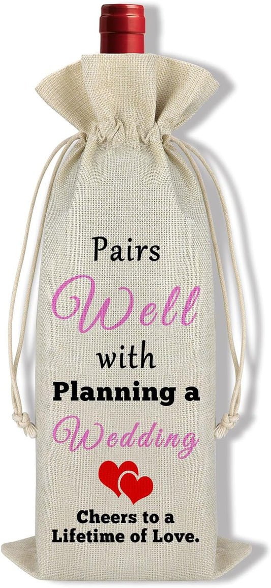 Ximalun wedding wine bag gift with message for celebrating love and weddings, perfect for special occasions