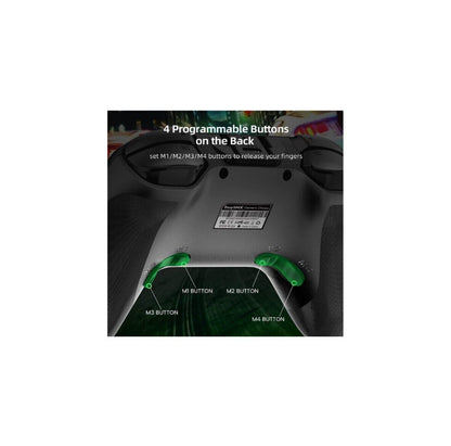 Wireless gamepad controller for Nintendo Switch with four programmable buttons for customized gaming experience