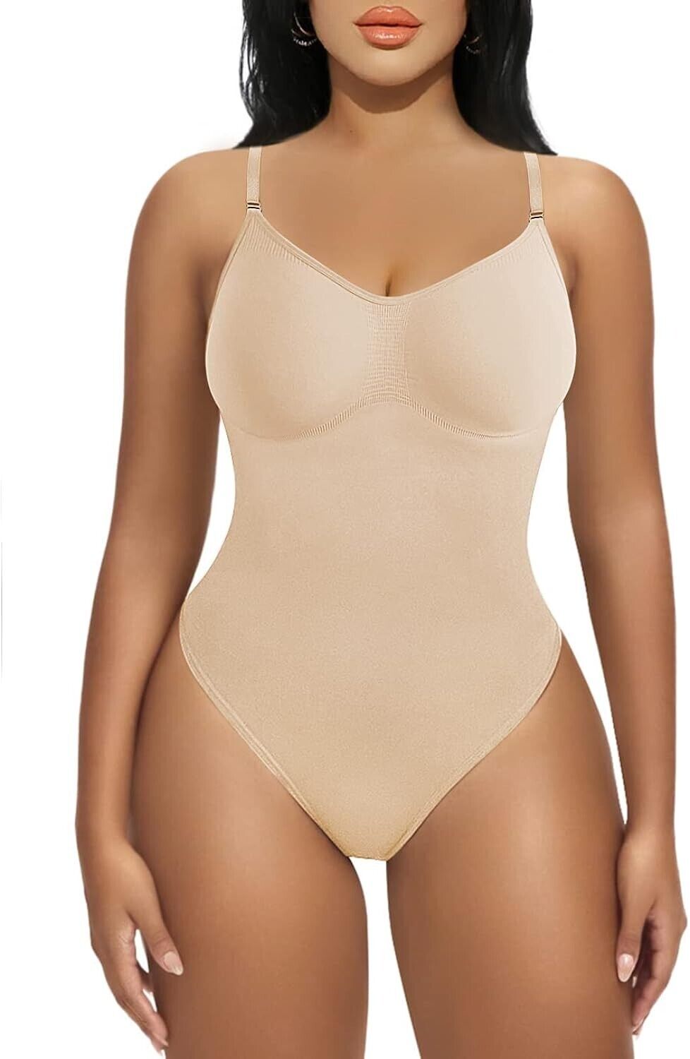  nude backless shapewear for women with adjustable straps and seamless design for a smooth silhouette