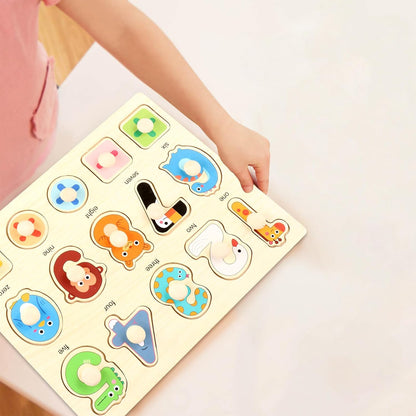 Tinsellns wooden puzzles featuring colourful animal shapes for toddlers to enhance learning and play