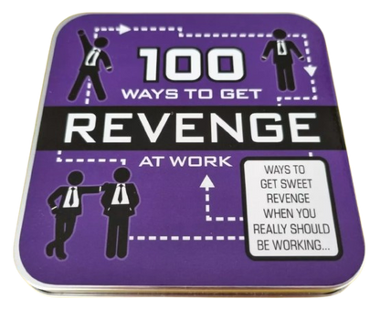 100 Ways to Get Revenge at Work book by Loncraine Broxton, offering a humorous workplace revenge guide