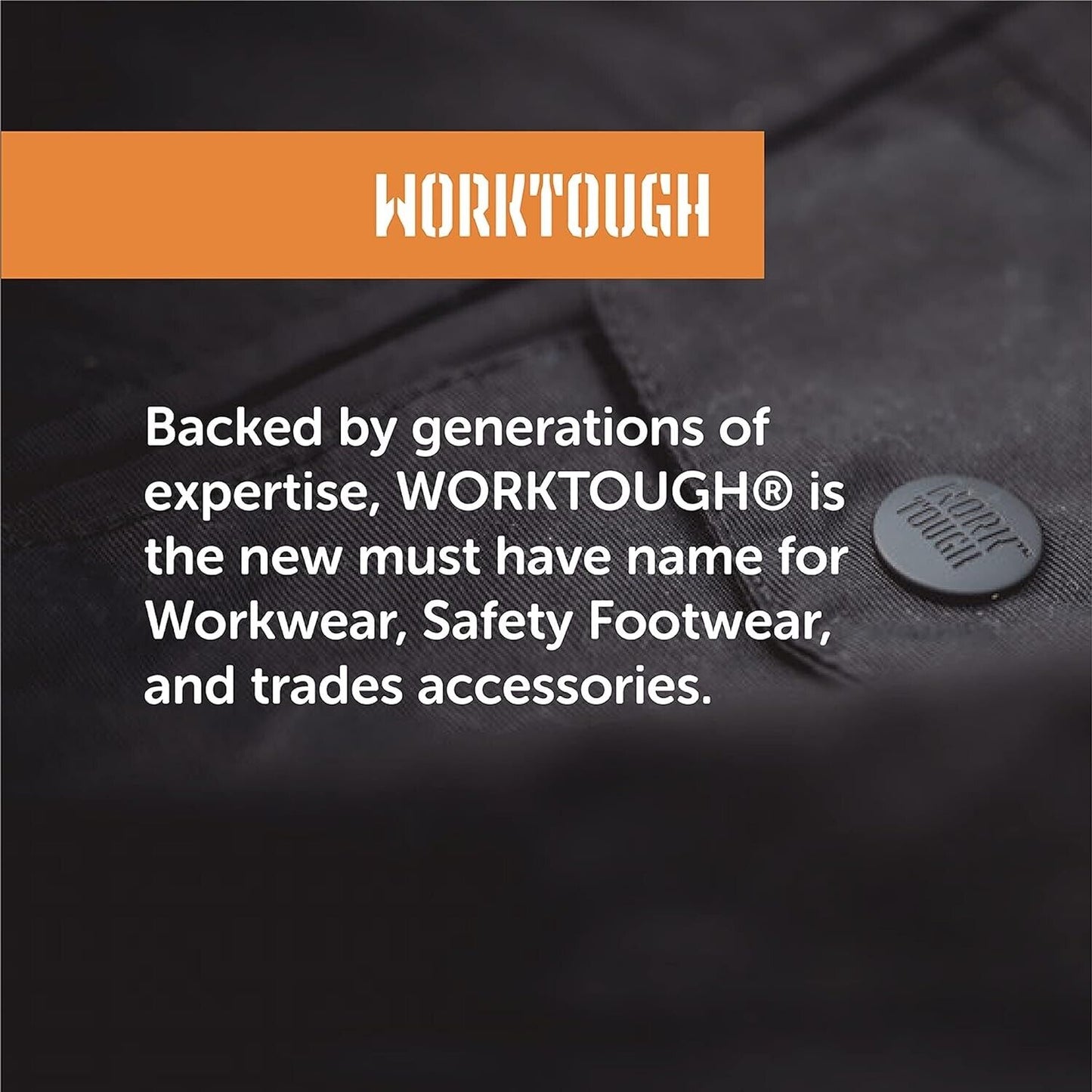 WORKTOUGH branded men's waterproof work jacket, designed for durability and comfort in wet conditions