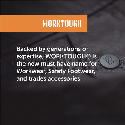 WORKTOUGH branded men's waterproof work jacket, designed for durability and comfort in wet conditions