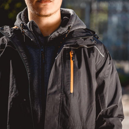 Men's waterproof work jacket from The Trading Warehouse featuring a stylish design and practical pockets