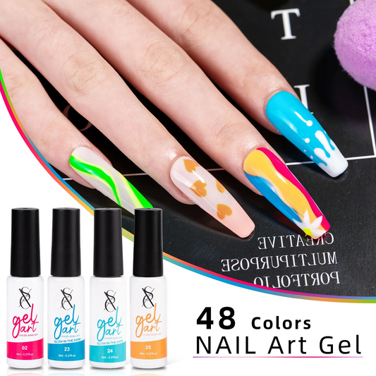 SXC Cosmetics 48 Colors Nail Art Gel Liners Max Series