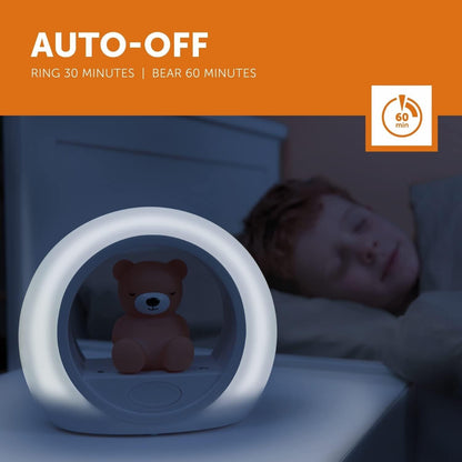 Zazu Billy the Bear nightlight with auto-off feature, perfect for children’s bedtime routines