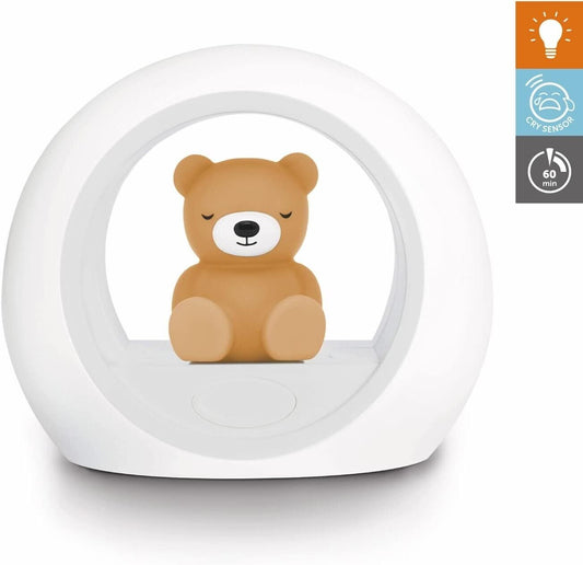 Zazu Billy the Bear nightlight with cry sensor feature for soothing children's sleep