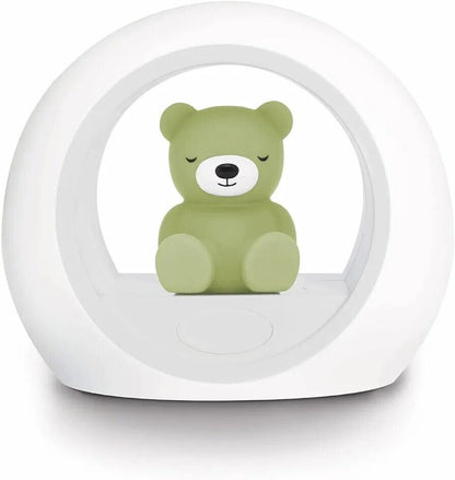 Zazu Billy The Bear nightlight with soft green bear figure for a calming bedtime atmosphere