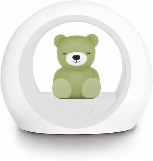Zazu Billy The Bear nightlight with soft green bear figure for a calming bedtime atmosphere