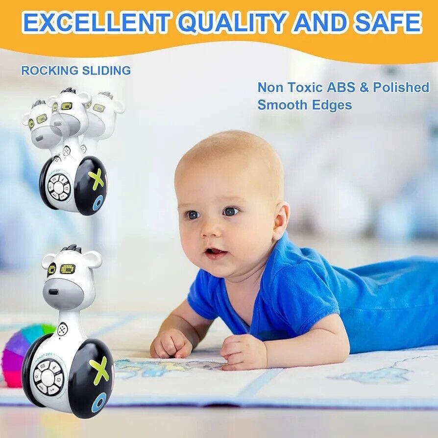 Zebra robot musical toy featuring smooth edges and non-toxic materials, suitable for babies