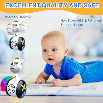 Zebra robot musical toy featuring smooth edges and non-toxic materials, suitable for babies