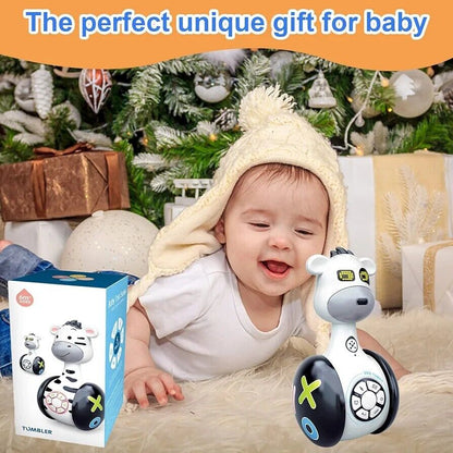 Zebra robot musical toy for babies with interactive buttons and playful design