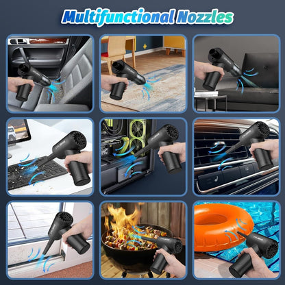 Zyloren compressed air duster with multifunctional nozzles for cleaning various surfaces and tight spaces